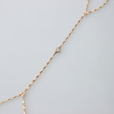 Single stone hand chain