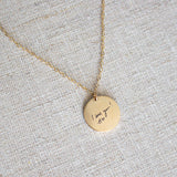 Engraved Handwriting Necklace