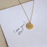 Engraved Handwriting Necklace