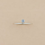 Birthstone Stacking Ring in Sterling Silver