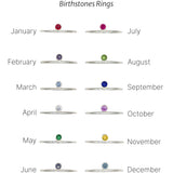 Birthstone Stacking Ring in Sterling Silver